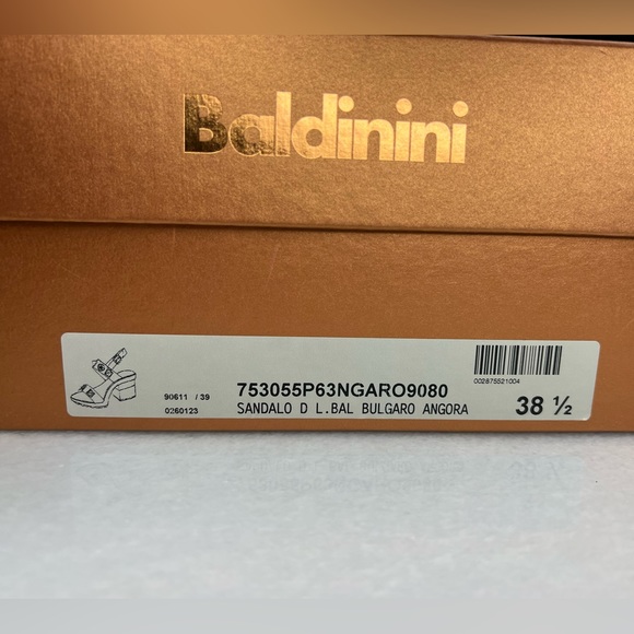 BALDININI WOMENS SANDAL HEELS BEIGE PINK WITH CLEAR HEEL SZ EU 38.5 - Picture 10 of 10